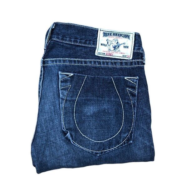 Vintage True Religion Jeans Size 36 BOBBY Blue - Picture 4 of 10